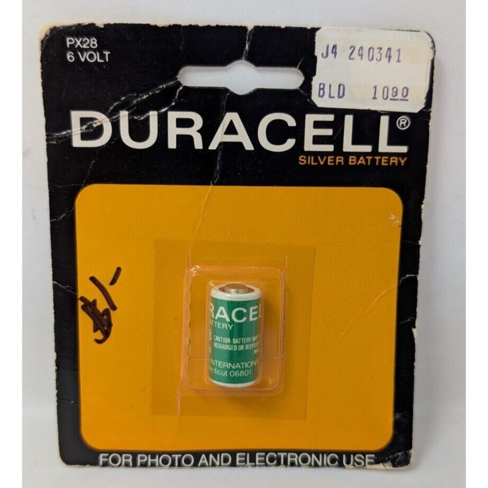 Vintage 1980s 80s Duracell PX28 Silver Battery New Sealed Movie Prop Stage